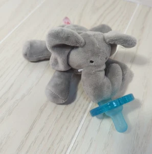 Wubbanub gray elephant small mini plush baby toy pacifier holder Mary Meyer - Picture 1 of 7