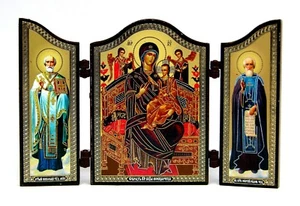 Ikone Gottesmutter aller die Zarin икона Богородица Всецарица освящена 13x9x1cm - Picture 1 of 1