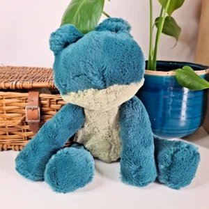 John Lewis Floppy Frosch Stofftier Plüschtier - grün zweifarbig - 12 Zoll superweich - Bild 1 von 13
