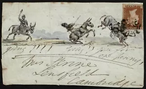 1841 c Going! Going! Gone For A Penny by Rev L.Loraine Smith ex Hahn 1d Pl 17 LG - Picture 1 of 1