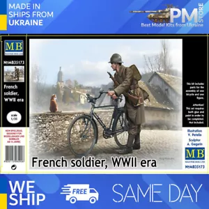 Master Box 35173 1/35 soldado francés, kit modelo de figuras de la era de la Segunda Guerra Mundial - Imagen 1 de 5