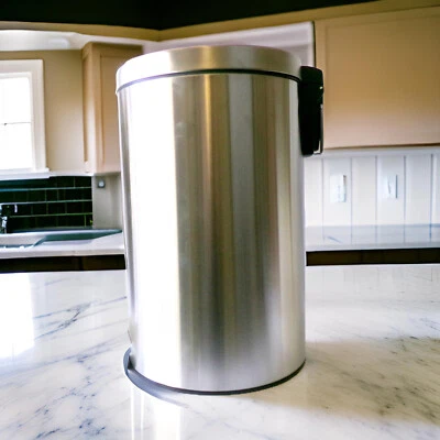 Treteimer Abfall Müll Edelstahl Kosmetikeimer 12l Abfalltonne Mülleimer premium - Bild 1 von 4