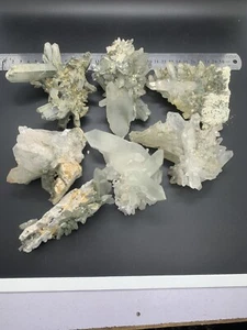 1690 Grams Chlorine Quartz Specimens Lot Of 7 Pieces. - Picture 1 of 24