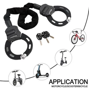 Cerradura para moto scooter eléctrico con llave 60 cm cerradura de cadena antirrobo con bolsa - Imagen 1 de 17