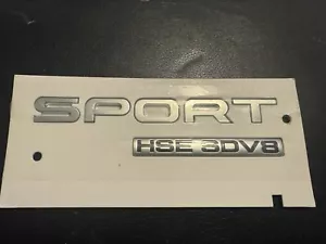 NEW GENUINE ( SPORT HSE SDV8 ) TAILGATE BADGE FOR RANGE ROVER SPORT VOGUE - Picture 1 of 2