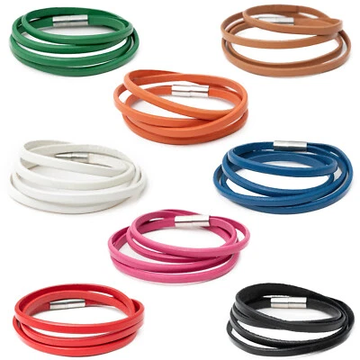 Wickelarmband aus echtem Leder Unisex Armband Lederarmband für Damen & Herren - Bild 1 von 3