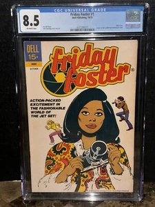 FRIDAY FOSTER 1 PAM GRIER  1972 1st Black Woman Title CGC 8.5 - Picture 1 of 4