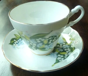 Royal Ascot Bone China Teacup & Saucer Lily of the Valley - Picture 1 of 11