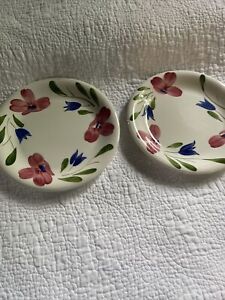 Pink Flower by Maxam DINNER PLATE 10 3/8" MADE IN ITALY X 2
