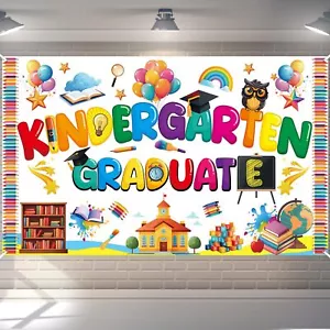 Kindergarten Graduation Banner Preschool Graduate Party Decorations Congrats ... - Picture 1 of 7