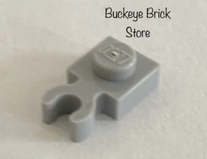 NEW Lego Light Bluish GRAY PLATE Modified 1x1 Vertical Open O Clip Thick - Lot 5 - Picture 1 of 3
