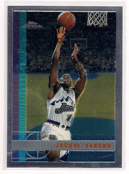 1997-98 JACQUE VAUGHN TOPPS CHROME #199 ROOKIE RC KANSAS JAYHAWKS BROOKLYN NETS - Image 1 of 1