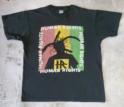 Camiseta De Colección Años 90 DERECHOS HUMANOS Bad Brains Band Punk Rock L/XL Gira de Conciertos Foto 1 de 4