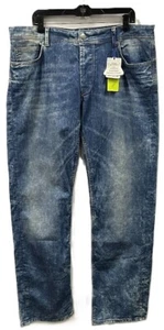 Pantalones de mezclilla elásticos cómodos lavados índigo Versace auténticos 40/33,5 defectos* nuevos con etiquetas - Imagen 1 de 9