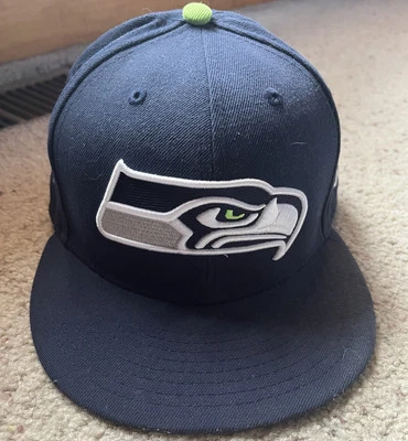 Gorra Seattle Seahawks personalizada Marshawn Lynch firma cosida New Era 59Fifty Foto 1 de 4