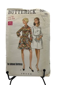 Camisa de Colección Años 60 Misses Una Pieza Patrón Costura Talla 12 Butterick De Colección - Imagen 1 de 2