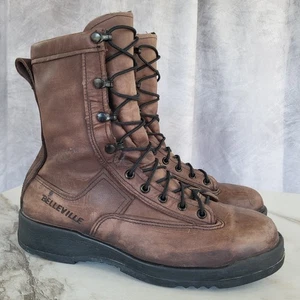 Belleville 330 ST Steel Toe Military Work Boots Men's 9 R Brown - Picture 1 of 16
