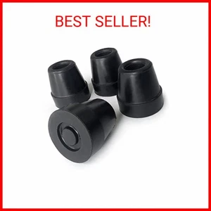 DMI Durable Replacement Quad Cane Tips, Extra Stability, No-Slip Grip, 1/2 Inch - Picture 1 of 2