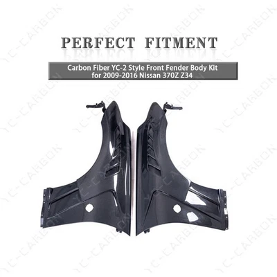 Kit de carrocería de guardabarros delantero estilo YC-2 de fibra de carbono para Nissan 370Z Z34 2009-2016 Foto 1 de 4