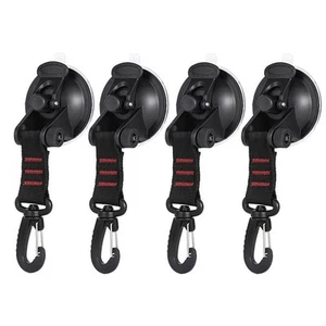 4 Stück Saugnapf Haltehaken Clips für Auto Sonnenschutz Zelt Campingplane - Picture 1 of 16