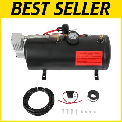 On-Board 12V Air Compressor Pump - Stainless Steel - Image 1 of 4