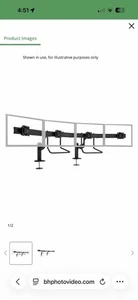 NEW Chief K4G410B Triple Array (4x1) Table Stand Monitor Mount - Picture 1 of 4