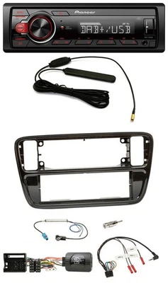 Pioneer MP3 DAB 1DIN Lenkrad USB Autoradio für VW Up AA AAN 11-16 Klavierlack - Bild 1 von 4