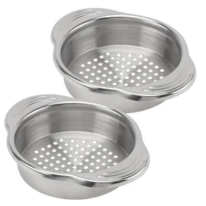  2pcs Can Strainer For Canned Food: Stainless Steel Oil Drainer - Kitchen Food - Picture 1 of 12
