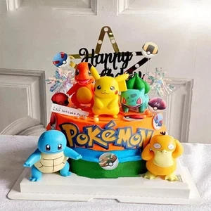 13 PCS/Set Pokemon Cake Decoration Toppers Happy Birthday Pikachu Pokemon UK - Picture 1 of 8