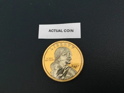 2007 P Sacagawea Platinum & Gold Highlighted $1 Coin - Image 1 of 4