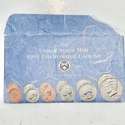 1991 Uncirculated Coin Set United States Philadelphia and Denver - Image 1 of 4