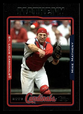Mike Matheny St. Louis Cardinals 2005 Topps Black #124 SN /54 - Image 1 of 2