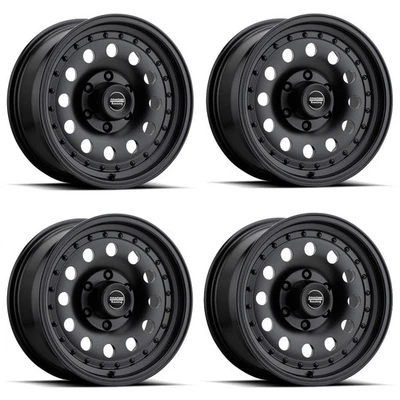 Set 4 18" American Racing AR62 Outlaw II 18x8 6x120 18mm Wheels Satin Black Rims Foto 1 de 4