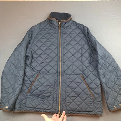 Chaqueta De Colección Polo Ralph Lauren Acolchada Cremallera Completa Azul Forrada Aislada Para Hombre 2XL Foto 1 de 4