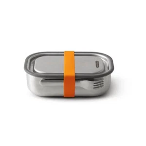 Edelstahl Lunch Box - Orange, 1000 ml, Edelstahl/Silikon, Maße: 20 x 15 x 6,5 cm - Bild 1 von 3