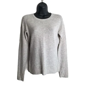 Ellen Tracy 100% Cashmere Crew Neck Sweater Sz Small Gray Quiet Luxury Old Money - Picture 1 of 10