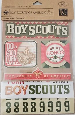 NEW K&Company - Boys Scouts of America BOY SCOUT Flip Pack Embellishment, 69 Pcs - Image 1 of 4
