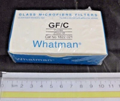 Filtros de microfibra de vidrio WHATMAN GF/C, 21 mm, 100 círculos, #1822-021 Foto 1 de 2