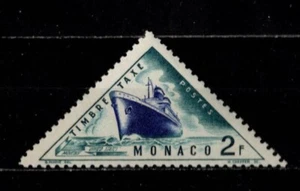 GTSTAMPS Monaco, Sc #J49, MNH, 1953 SHIP S.S. UNITED STATES TRIANGLE - Picture 1 of 1