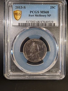 2013-s PCGS MS-68 Ft Fort McHenry Maryland NP National Park ATB Quarter Beauty! - Picture 1 of 3