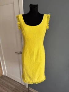 Versace yellow tweed cotton dress Size 48 - Picture 1 of 13