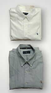 Ralph Lauren Men's Classic Fit Button Down Lot Of 2 Size XXL Blue/White