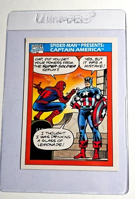 1990 Marvel Comics Spider-Man Presents:   #157  CAPTAIN AMERICA   Card  GEM MINT - Image 1 of 2