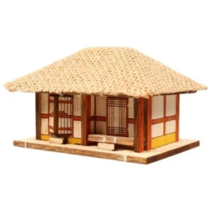 Kits de modelos de madera tradicionales coreanos de dos bahías cabaña de paja - Imagen 1 de 8