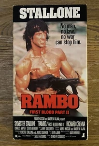 Rambo First Blood Part 2 II VHS Video Tape 1986 Slyvestor Stallone HBO Clamshell - Picture 1 of 2