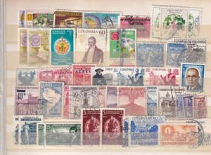 SA25b Colombia, various selection of used stamps - Picture 1 of 1