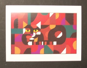 Edie Harper(Charley's Wife) Notecards "Crazy Cat/Crazy Quilt" 4 Pack w/Envelopes - Picture 1 of 2