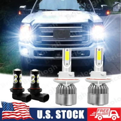 Combo 4x faros LED altos/bajos + bombillas antiniebla para Ford F150 2005 2006-2014 6000K Foto 1 de 4