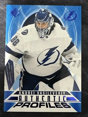 2020-21 Upper Deck SP Authentic Profiles Blue AP4 Andrei Vasilevskiy Lightning - Image 1 of 2