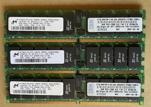 3x MICRON MT36HTJ51272Y-40EA2 PC2-3200R 4GB 2RX4 ECC REG FOR SERVER FRU: 41Y2815 - Picture 1 of 1